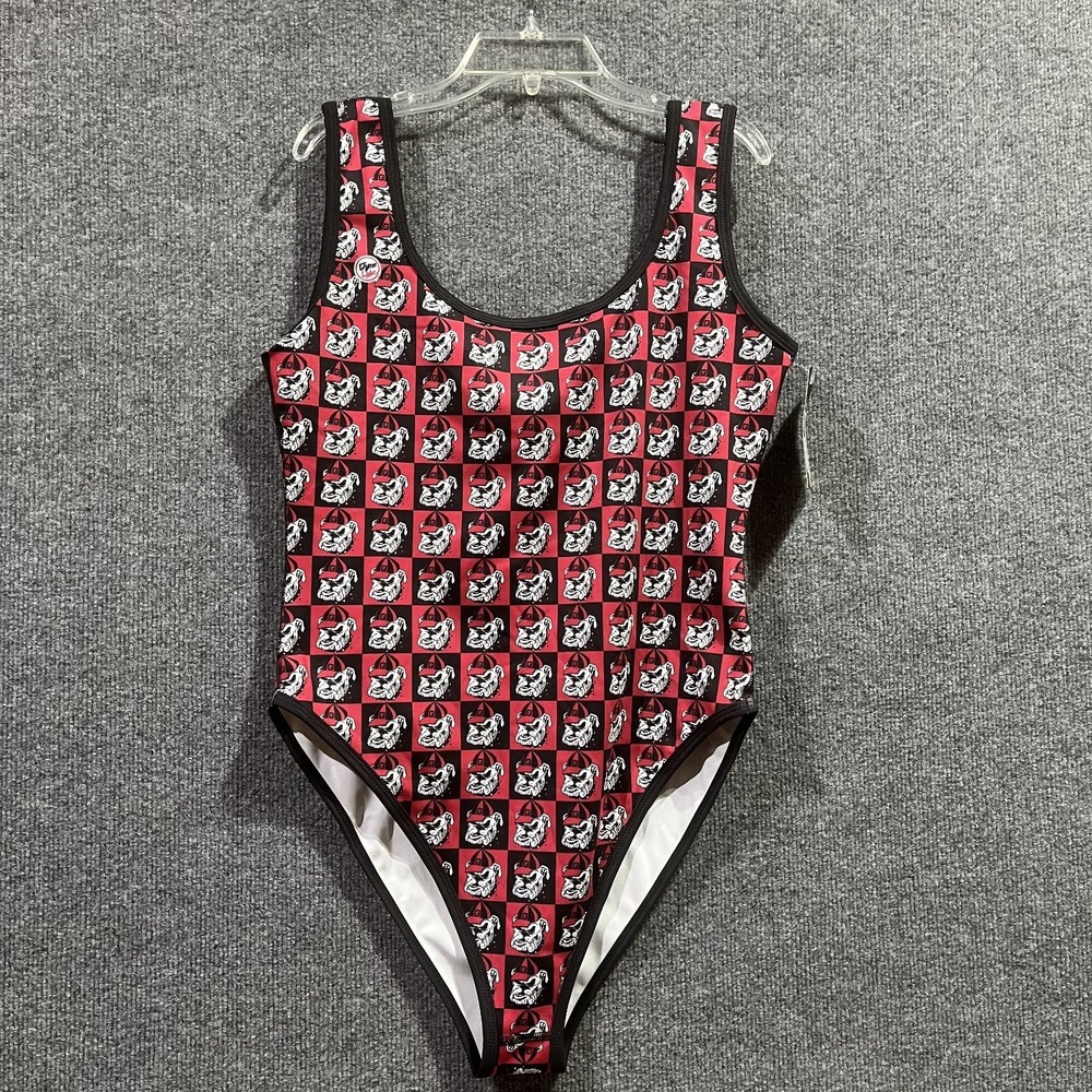 Dyme Lyfe NCAA Georgia Bulldogs Football Swimsuit Womens‎ XL Red Logo Printed